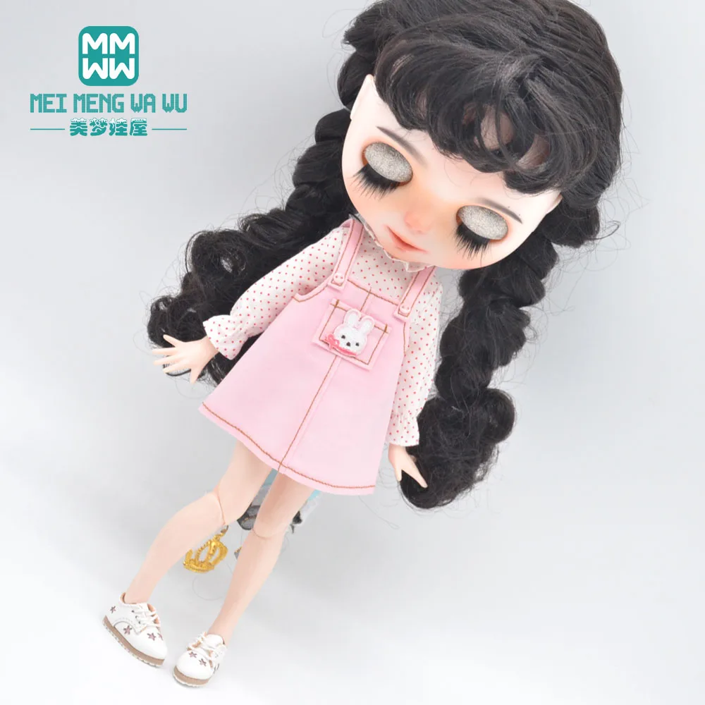 Юбка Blyth OB23 OB24 джинсовая розовая цвета хаки для кукол 28-30 см модные подтяжки |