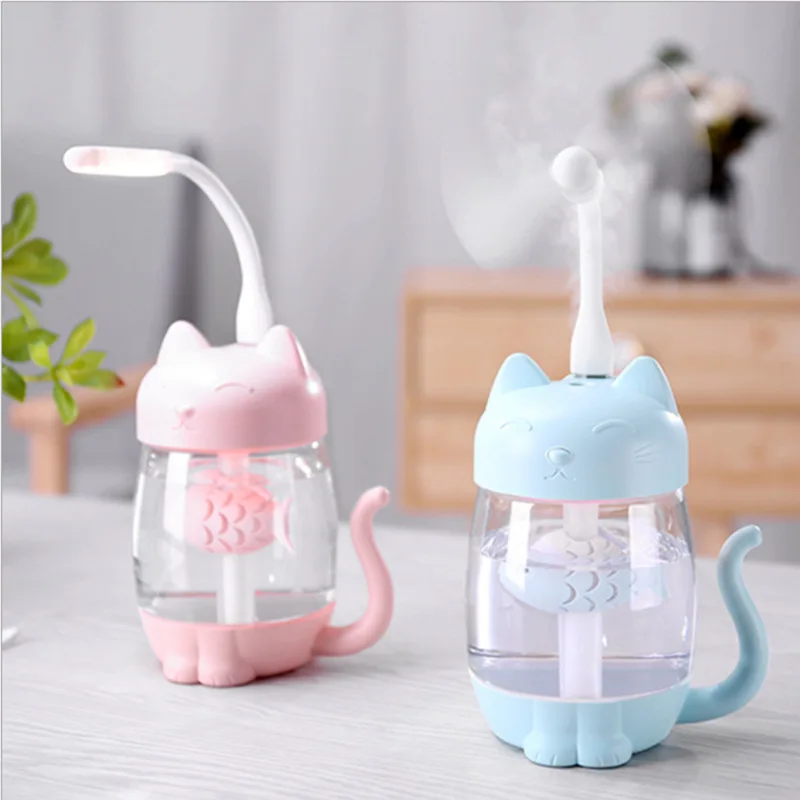 

Electric Humidifier Night Light Fan Function Electric Humidifier Aromatic oil DiffuserMini Mist Maker LEDLight For Home Office