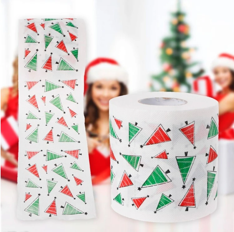 5 стилей, Новое поступление, праздничный рулон бумаги, тканевые бумажные полотенца, рождественские украшения, Рождественская комната Санты, декор туалетной бумаги