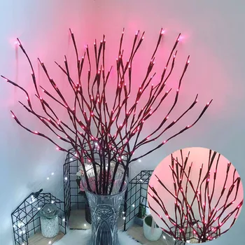 

5pcs Simulation Tree Branch 20 LED Light String Christmas Decorations for Home Christmas Tree Decorations New Year's Decor