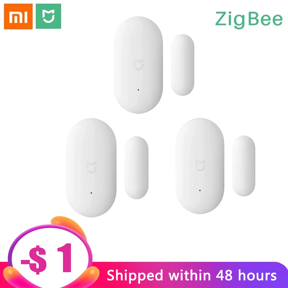 Умный дверной датчик Xiaomi окна Zigbee беспроводное подключение мини работает с
