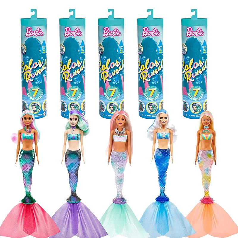 Original Barbie Doll Color Reveal Blind Box Dreamtopia Mermaid Barbie  Princess Suprise Change Color Kid Girl Birthday Gift GTP43 - AliExpress  Toys & Hobbies