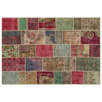 

Handmade Natural Vintage Patchwork Area Rug 190x282 Cm-6'3''X9'3''