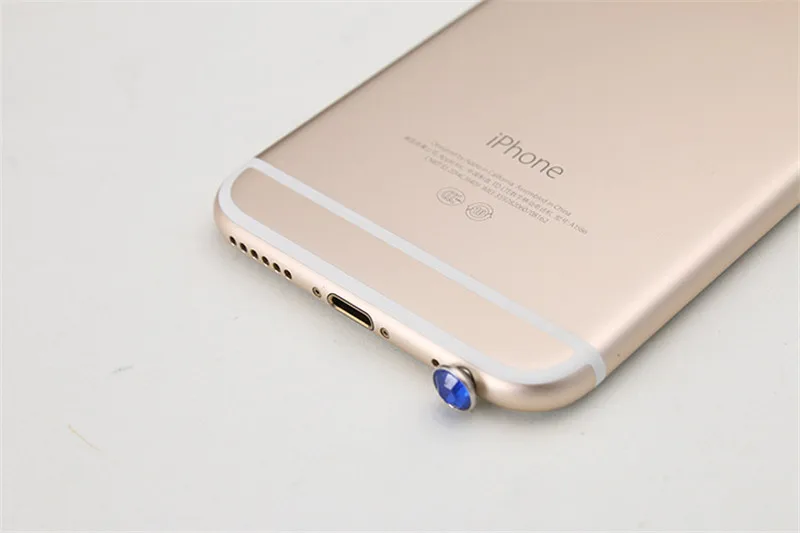 100 шт./лот Bling Diamond Dust разъем универсальный 3,5 мм разъем для наушников для iPhone samsung htc sony HuaWei разъем для сотового телефона пробка