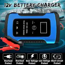 Chargeur de batterie de voiture 12V 6a, pour GEL plomb-acide, AGM, Cycle profond humide, réparation d'impulsions VRLA, avec écran LCD, charge rapide