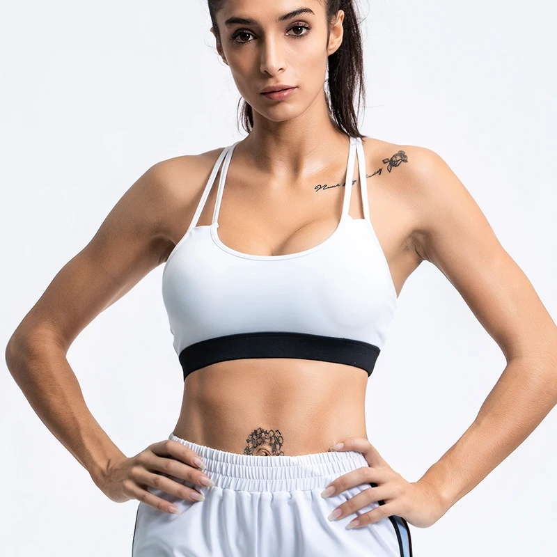 Women Sexy Sports Bra Tops High Impact For Gym Fitness Yoga Running Female Pad Sportswear Beauty Back Sports Bras