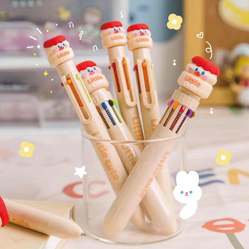 

Multi-color Kawaii Ballpoint Pen Students Color Press The Hand Account Special Hand Account Pen To Mark Gift Stationery Supplies