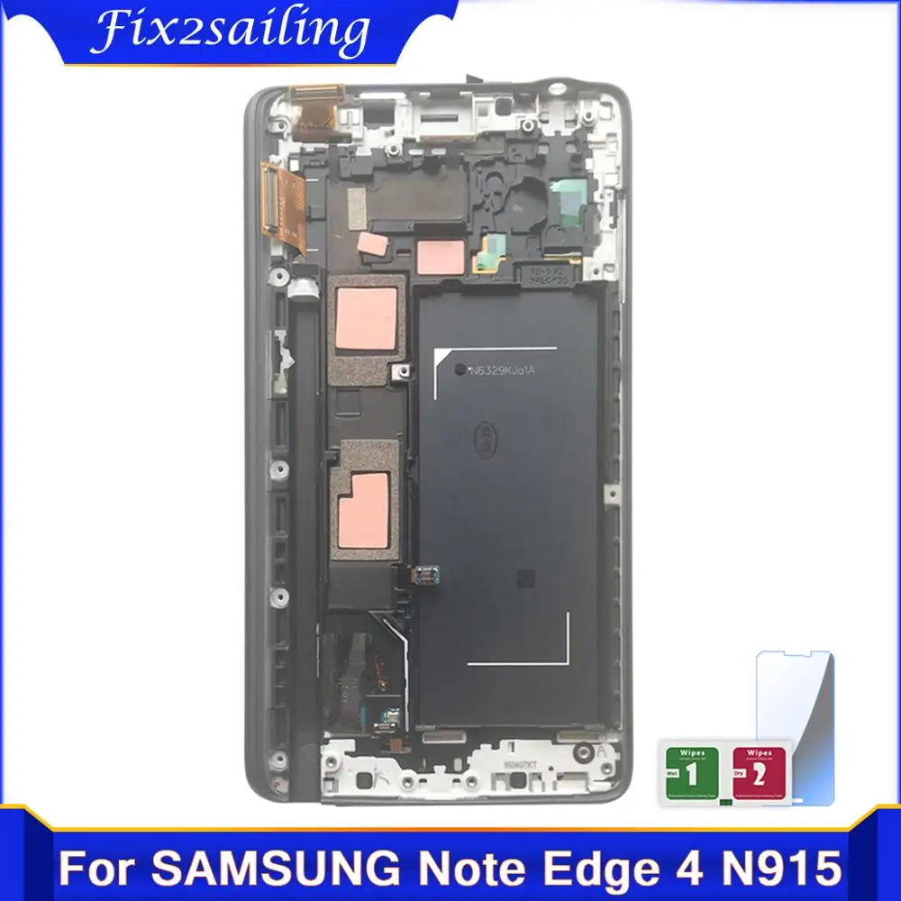 Для Samsung Galaxy Note 4 Edge ЖК-дисплей сенсорный экран с рамкой дигитайзер сборка N915 N915F