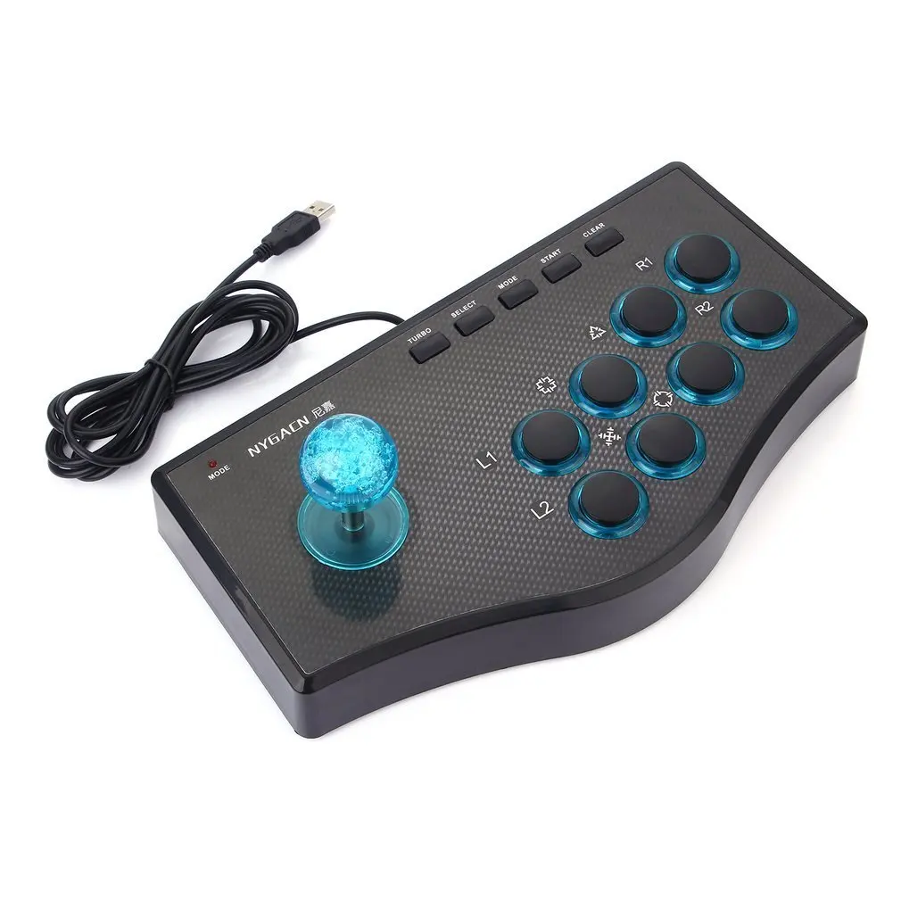 3 In 1 USB Wired Game Controller Game Rocker Arcade Joystick USBF Stick for PS3 Computer PC Gamepad Gaming Console 