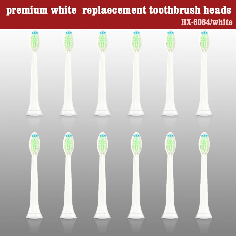 6064(white)-12 Съемные насадки для зубной щетки для philips sonicare Электрическая зубная щетка насадки зубных щеток для алмазной чистки 5 - Цвет: 6064(white)-12