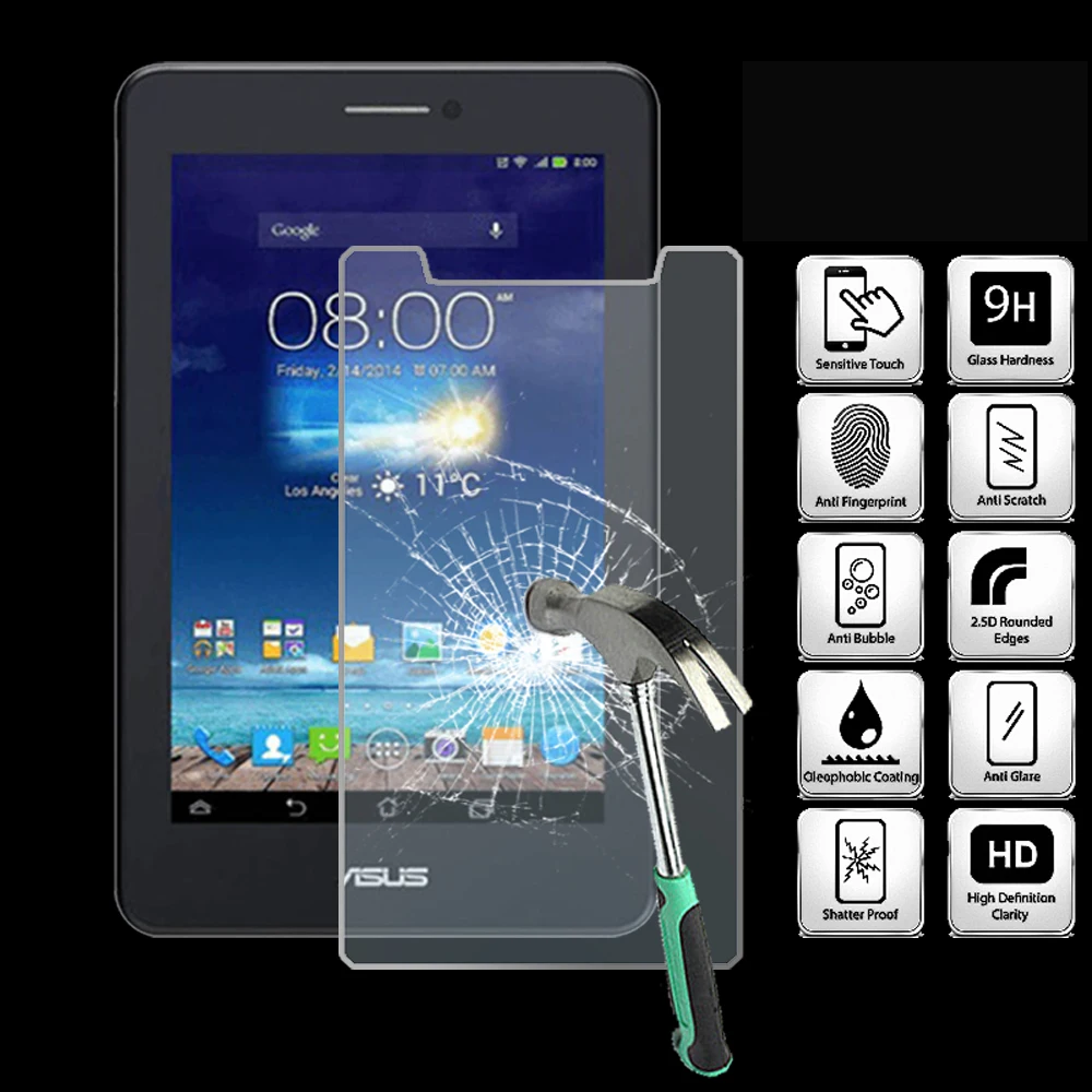 Закаленное стекло для ASUS Fonepad 7 Dual ME175CG, Защита экрана для планшета, Взрывозащищенная пленка с защитой от царапин