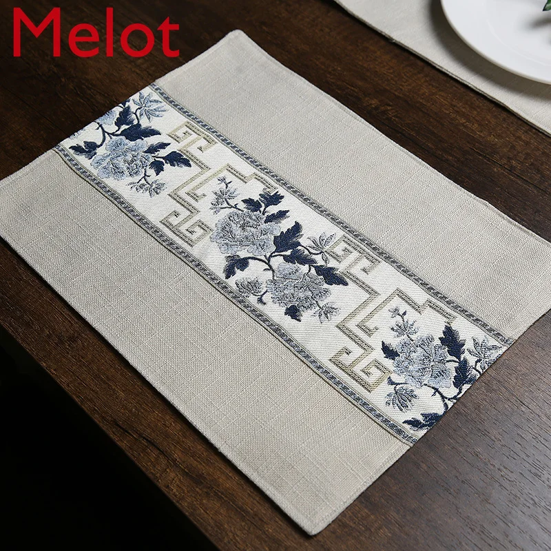 

Высококачественная двухслойная китайская термоподушка из хлопка и льна с защитой от ожогов, домашняя Минималистичная тканевая обеденная с...