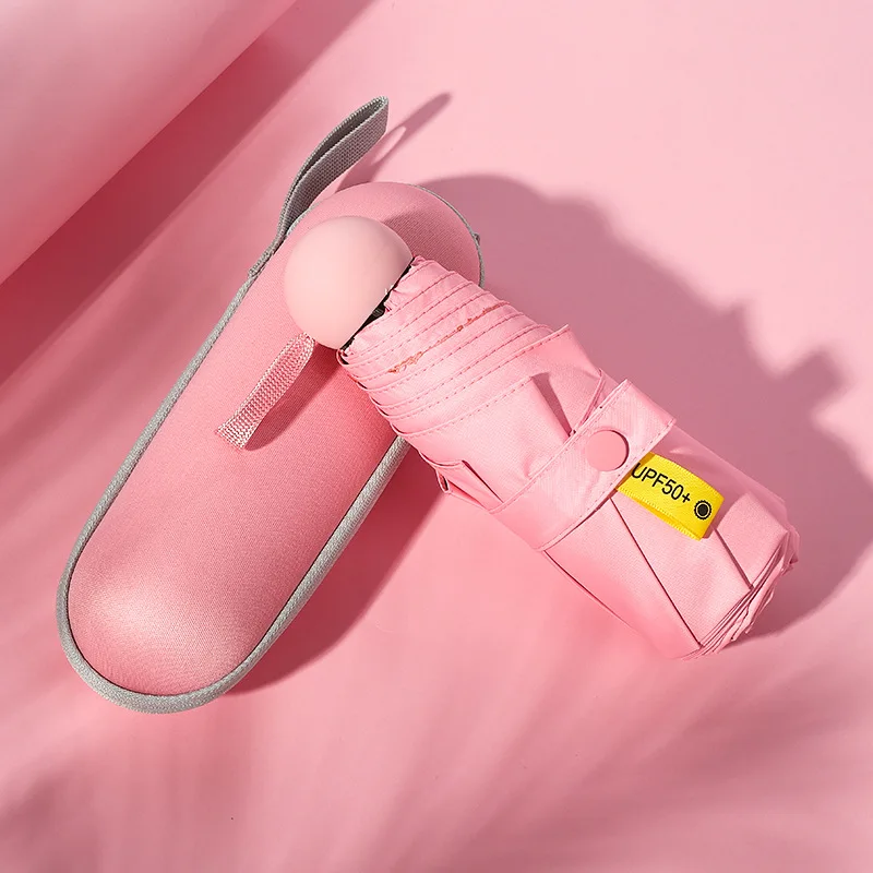 Cena Lady kreatywny krem przeciwsłoneczny kapsułka 5 składany parasol czarny klej 8 kości parasol przeciwsłoneczny dziewczyny prezent mini parasol