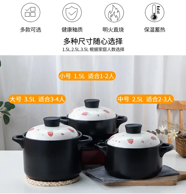 Japanese Stock Pots Large Ceramic Classic Cooking Stock Pot Ramen