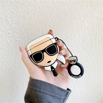 

3D Luxury Lafayette Case for AirPods 2 Cute Cover Bluetooth Earphone Case for Airpods 1/2 Silicone Unique Design with Ring Strap