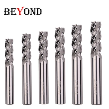 

BEYOND HRC60 3 Flute for aluminum Milling Cutting tool End mills Carbide Router 1mm 4mm 6mm 8mm 10mm woodwork Alloy CNC EndMill