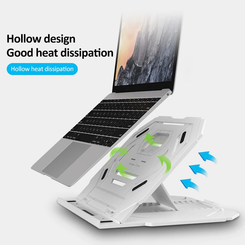 

Rotating Laptop Stand Flexible Multi-Angle Adjustment PC Notebook Bracket Holder Turntable Attach Phone Bracket Hollow Design