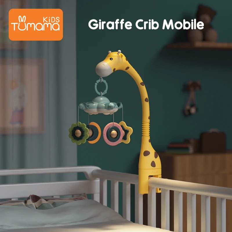 

Baby Rattles Crib Mobiles Toy Holder Rotating 360°flexible Rotation Mobile Newborn's Crib Musical Box Projection Infant Baby Toy