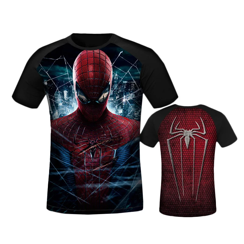 Spider-man! 3D футболки с принтом, мужские крутые футболки с изображением Человека-паука, короткий рукав, круглый вырез, модные мужские футболки, высокое качество, футболка