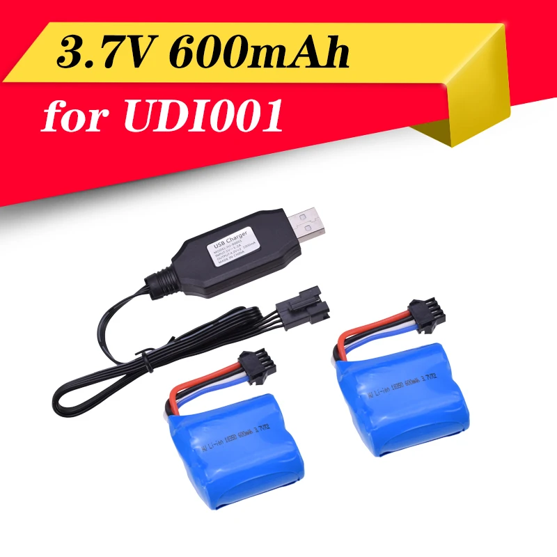 4pcs 3.7V Lipo Battery 650mAh W// USB Charger /& Cable For RC Drone Airplane Toys