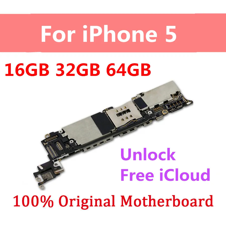 Хорошая рабочая материнская плата для iPhone 5 разблокированная материнская плата для iPhone 5 материнская плата с логической платой IOS 16 ГБ 32 ГБ 64 ГБ