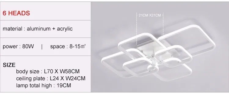 Conduziu a Lâmpada do Teto Luzes do Quarto de Jantar Sala de Estar Luminária de Alumínio Lamparas de Techo Toque Escurecimento Remoto Plafon Moderno Lustre 34 modern led ceiling lamp
