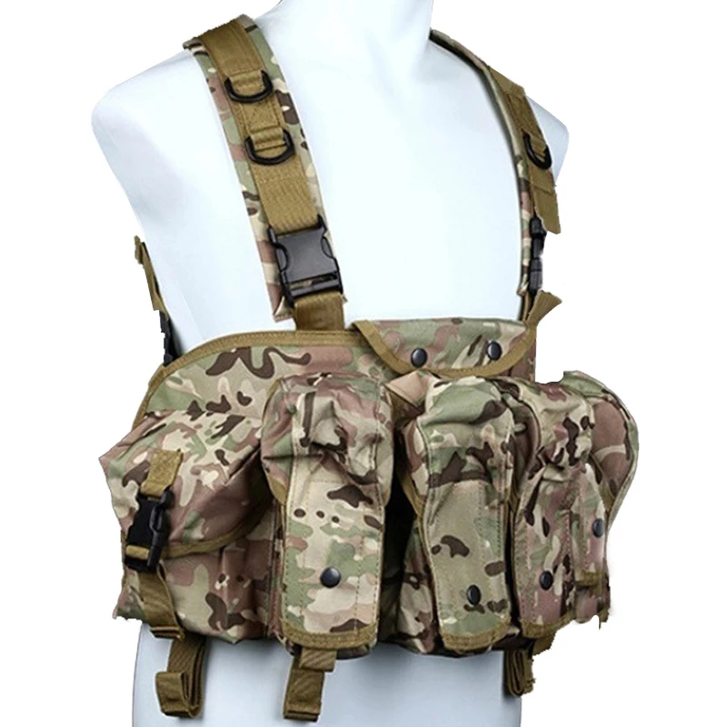 Tactical-Airsoft-Ammo-Chest-Rig-Vest-AK-Rifle-Mag-Ammo-Carrier-Combat ...
