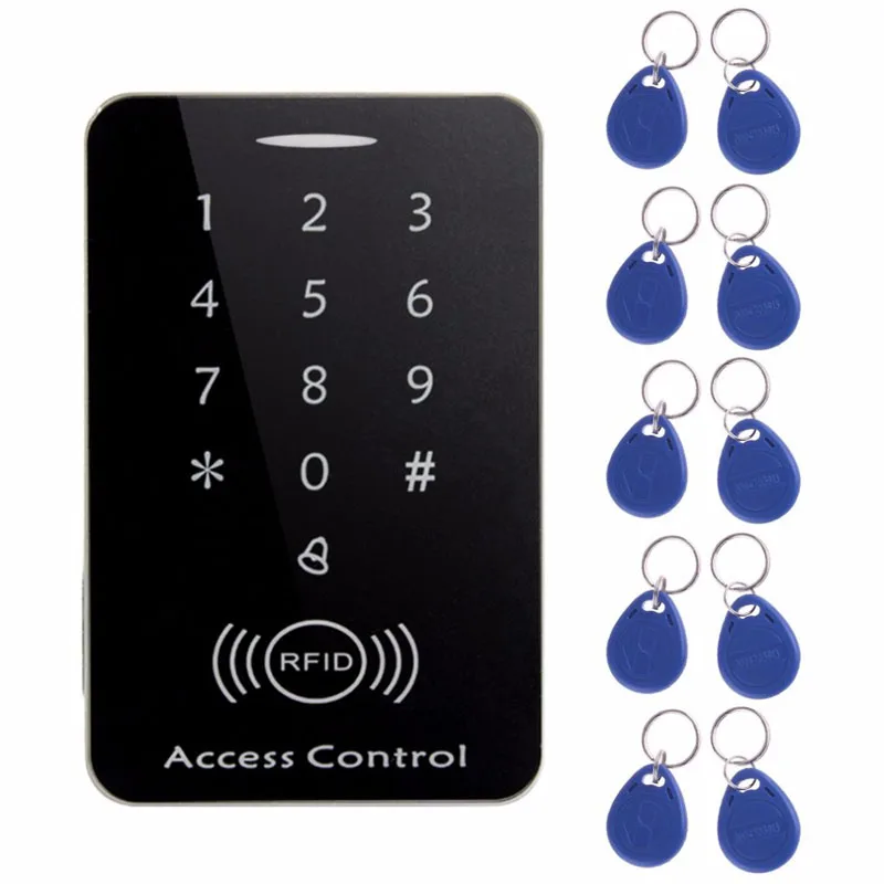 RFID Клавиатура система контроля доступа 10 шт. EM4100/TK4100 брелоки открывалка двери для
