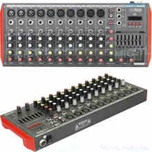 Mezclador de Audio portátil Pro MG12, Bluetooth, 12 canales, consola de mezcla de sonido, ecualizador USB MP3 de 7 bandas, mezclador de DJ directo MG6 6 CANALES