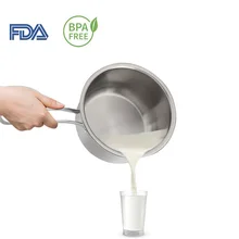 0.5L Подогрев молока суп кастрюля соус кастрюля кухонная посуда с крышкой Пароварка из нержавеющей стали Подогрев молока кастрюля плавильный горшок