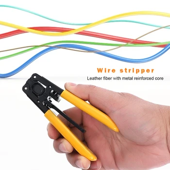 

Peeling Stripping Tools Crimping Pliers Cable Multi-functional Crimper Applicable to Different Fiber for Stripping Wire