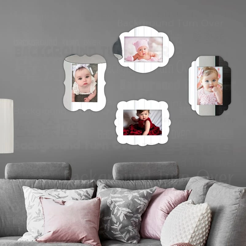

4pcs Photo Frame Set Wall Picture Frames Framework On The Fridge Thin 3.5X5In 4X6In 5X7Inch F013
