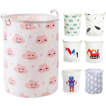 

Large Canvas Folding Dirty Clothes Laundry Basket Toys Storage Basket Bin Storage Organization For Toy Organizer Collection