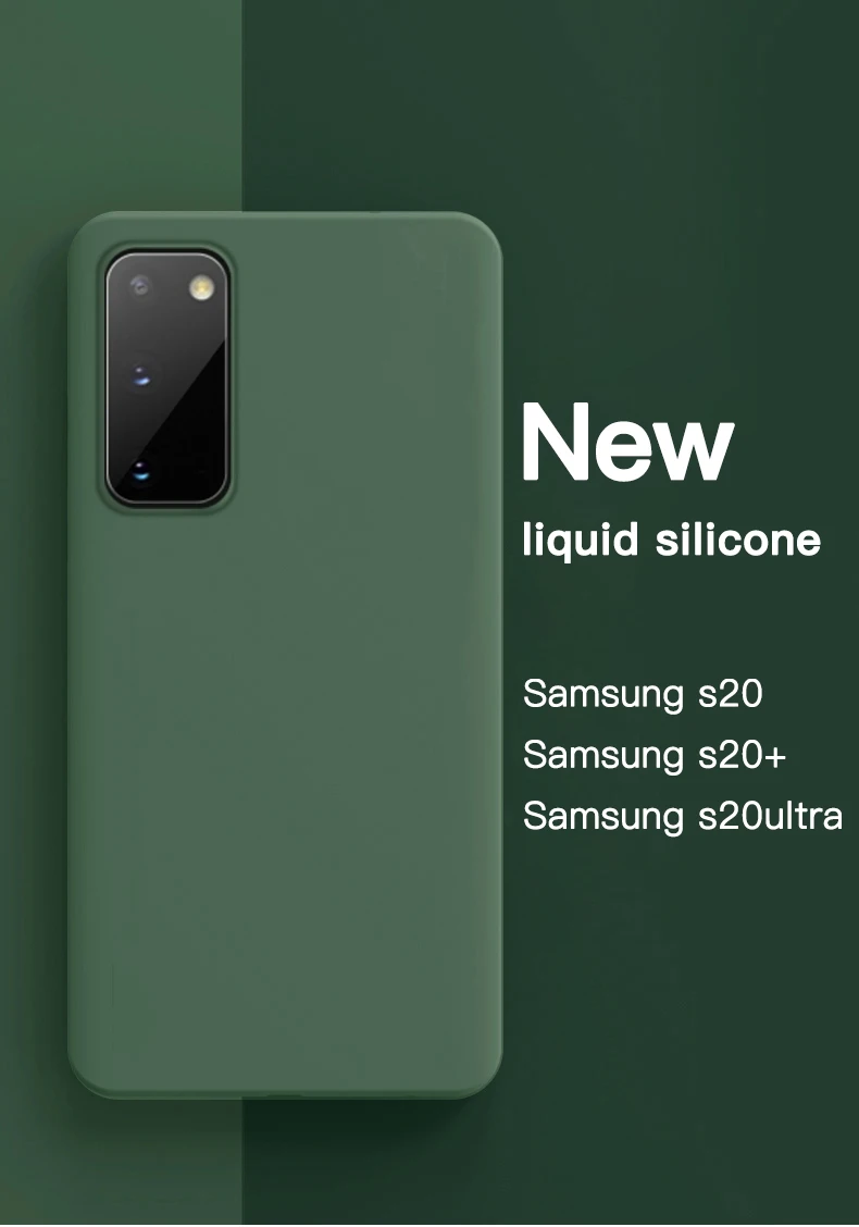 Liquid Silicone Ốp Lưng Điện Thoại Samsung Galaxy S8 S9 S10 S10E S20 S21 Plus 5G FE Cực A50 A51 a52 A70S A72 Chống Sốc Mỏng Bao samsung silicone
