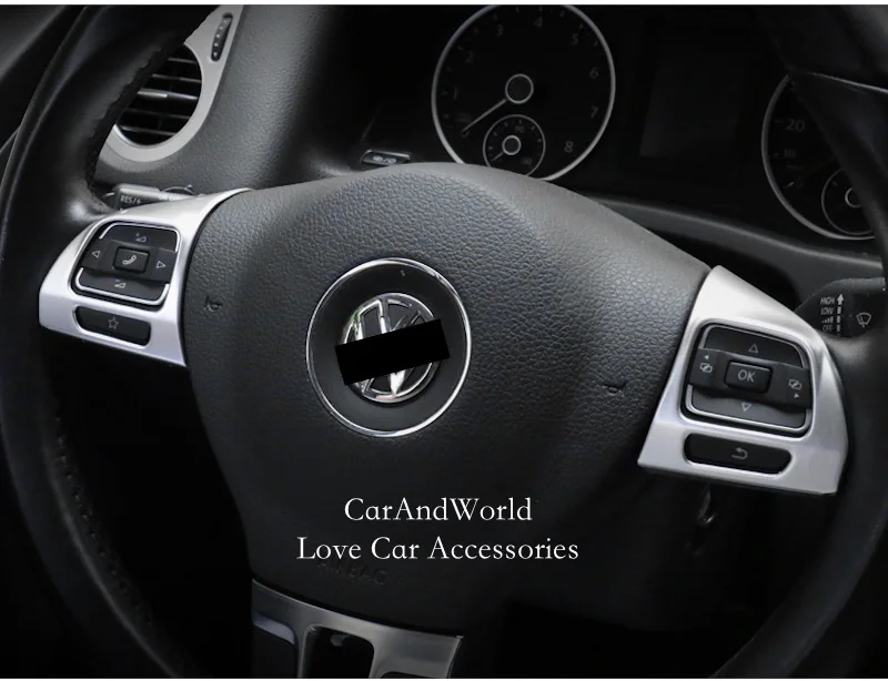 Руль планки с кнопками Крышка для Volkswagen VW Tiguan 2009 2010 2011 2012 2013 аксессуары для украшения автомобиля
