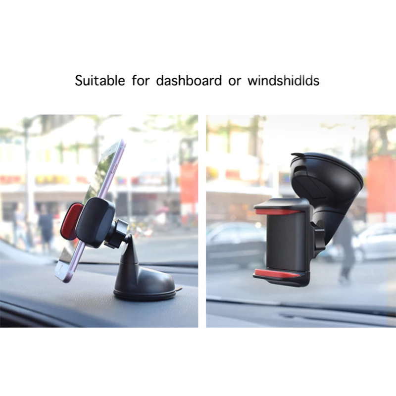 Car Cell Phone Mount Free Rotating Phone Holder Bracket Suction Cup for Auto Smartphone VH99