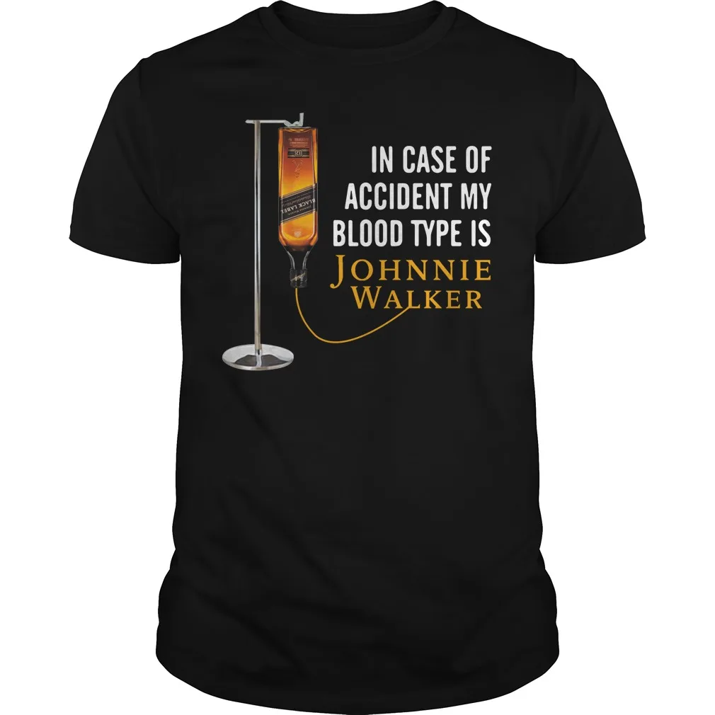 Чехол-футболка с надписью My Blood type Is jonnie Walker | Мужская одежда