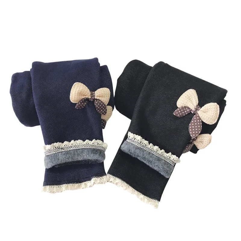 

New Style Girls Spring And Autumn Winter Fleece Lining Leggings CHILDREN'S Garment Female Baby Outer Wear Warmth Retention Mater