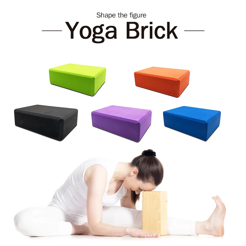 

10Colors EVA Yoga Block Brick 120g Sports Exercise Gym Foam Workout Stretching Aid Body Shaping Health Training Fitness Sets T