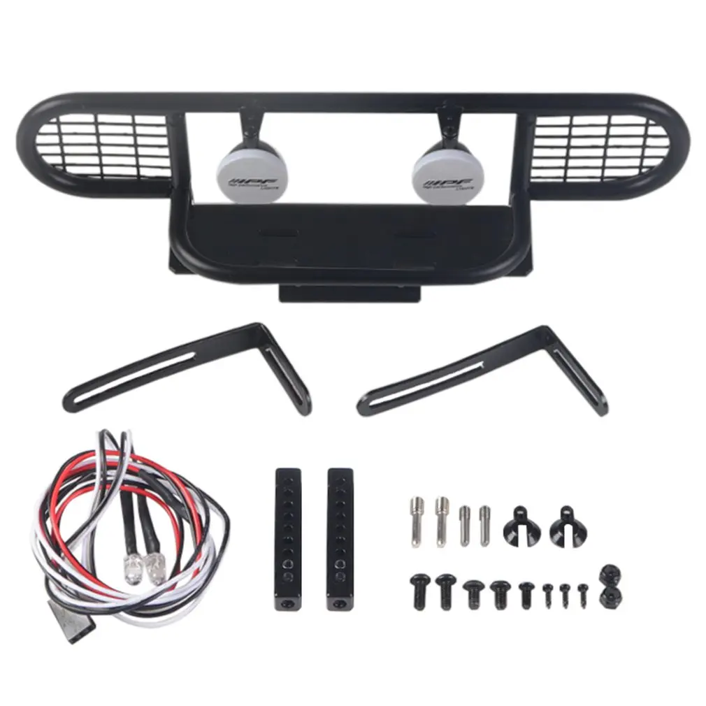

Metal Front Bumper Camel Cup with Lampshade Anti-collision Bar for RC 1/10 D90 D110 Climbing Car Accessory Parts