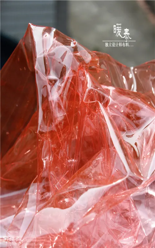 50 см* 120 см ярко-оранжевый прозрачный плащ из ТПУ-материала-перспективность Кристальный пакет пластиковая ткань ПВХ 0,2 мм