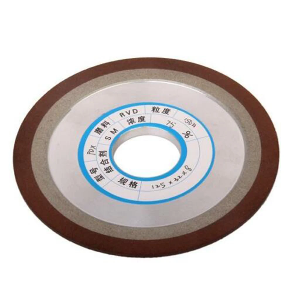 Diamond Grinding wheel Hard Steel 1-Tapered Polished Alloy Silver+Brown