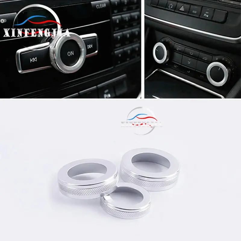 Для Mercedes-Benz A B CLA GLA Class W176 C117 X156 W246 3 шт. красный серебристый синий кондиционер отделочное покрытие кнопки