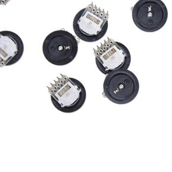 

New B103 16X2mm 10K Ohm Double Dial Taper Volume Wheel Duplex Potentiometer 10Pcs
