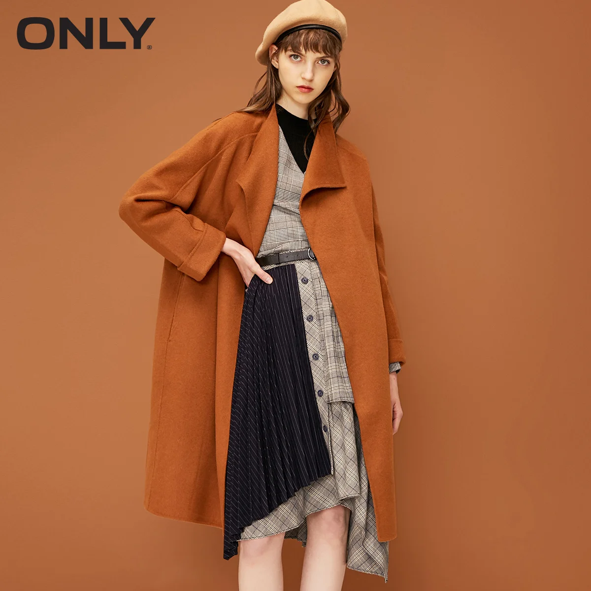 Ideal  ONLY Autumn New Double-sided Wool Lace Wool Coat  11834S522