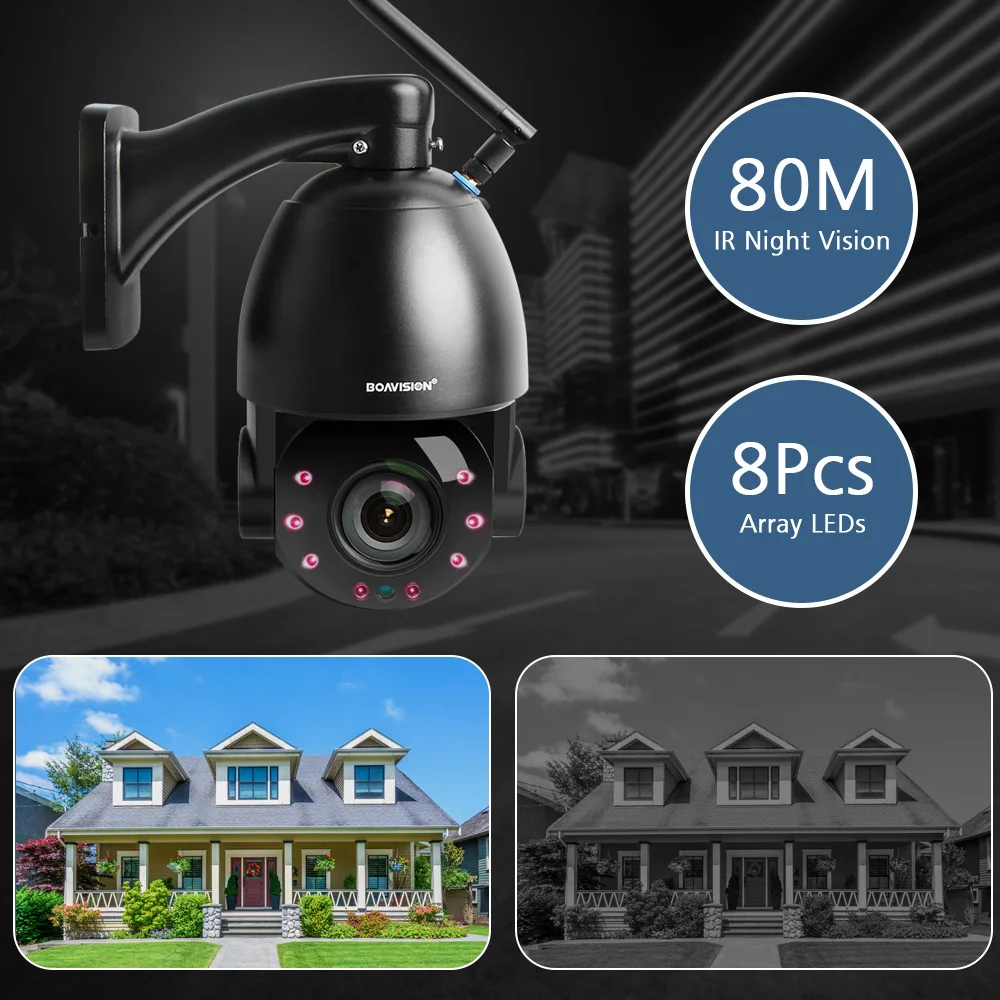 HD 1080P WIFI PTZ купольная IP камера наружная 20X оптическая зум Беспроводная CCTV