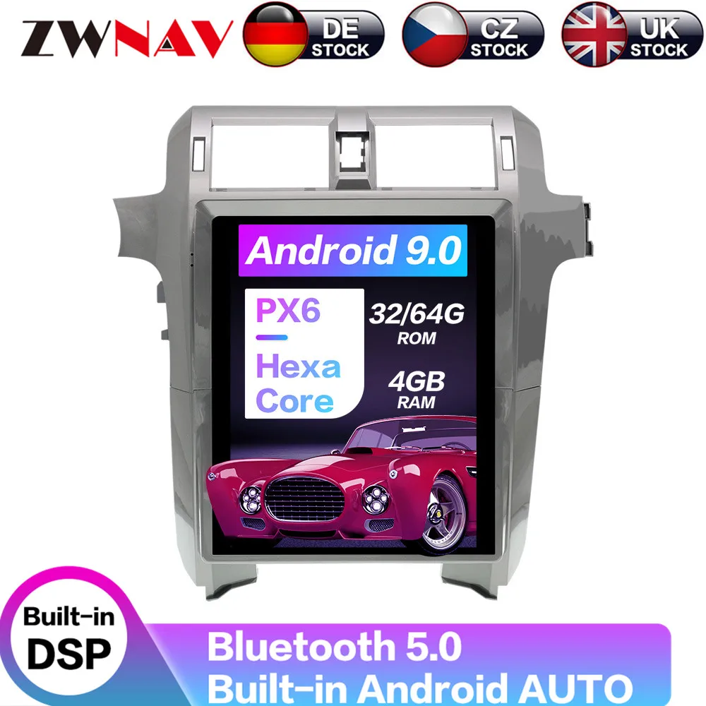 

15" Carplay DSP Android 9.0 PX6 Vertical Tesla Radio Car Multimedia Player Stereo GPS Navigation For Lexus GX400 GX460 2010-2016