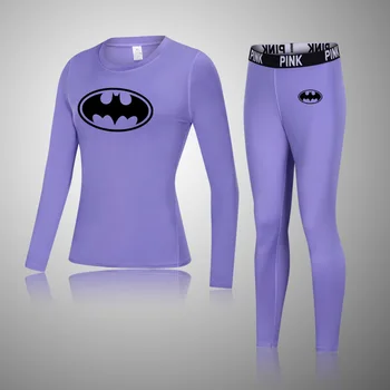 

Batman Winter Thermal Underwear Sets Women Long Johns Quick Dry Stretch Ladies Thermo Underwear Female Warm Thermo Clothing