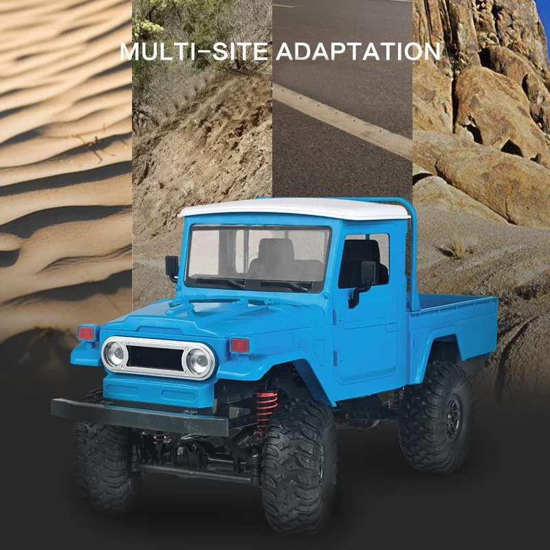 Модель Fj45 Rtr 1/12 2,4G 4Wd Rc автомобиль и светодиодный светильник гусеничный грузовик для скалолазания по бездорожью для мальчиков(синий