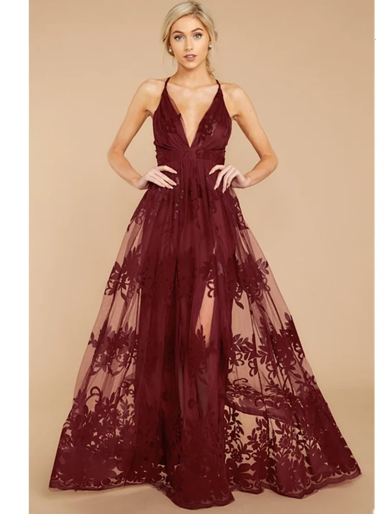 Maxi Dress Summer Clothes For Women Long Boho Beach Bohemian Sundress Burgundy Dresses Woman Party Night